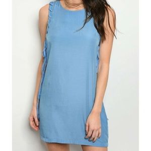 NWT Grifflin Paris Blue Lace Up Detail Dress - Size Small